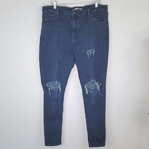 LEVI'S 720 High Rise Super Skinny Destroyed Jeans, size 20W